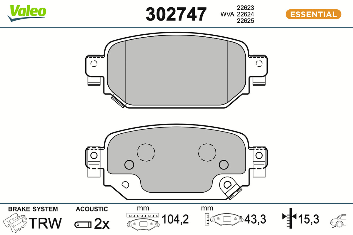 BRAKE PADS FIRST MAZDA 3 RR
